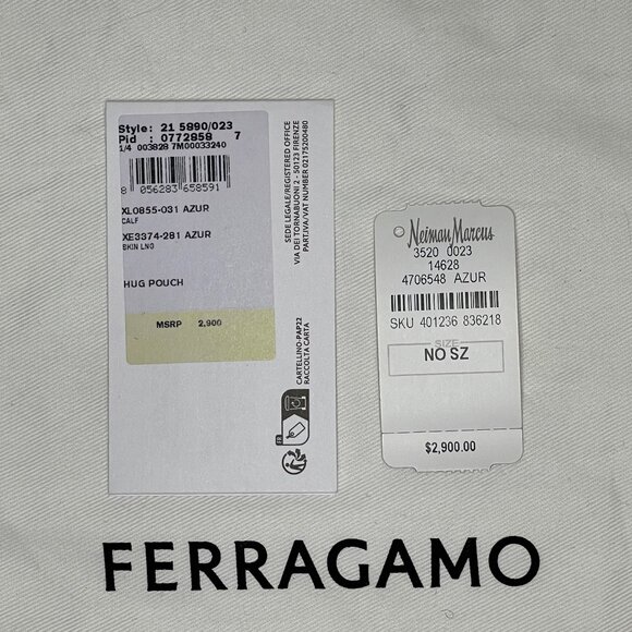 Ferragamo Large Hug Soft Crossbody Bag in Azur (bright blue), silver hardware - Picture 12 of 12